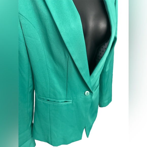 AKIRA Women’s Green One-Button Blazer with Pockets NWOT - Picture 5 of 9